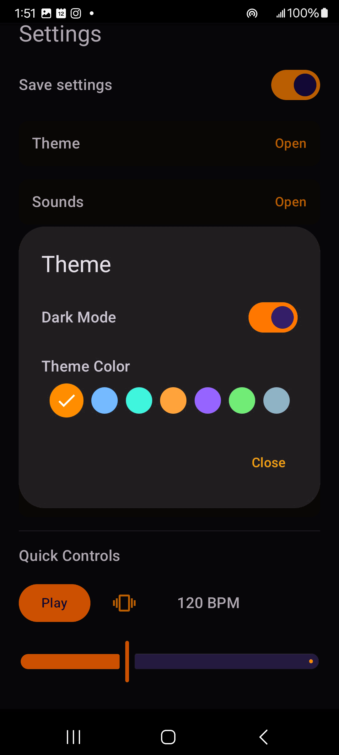 Themes picker